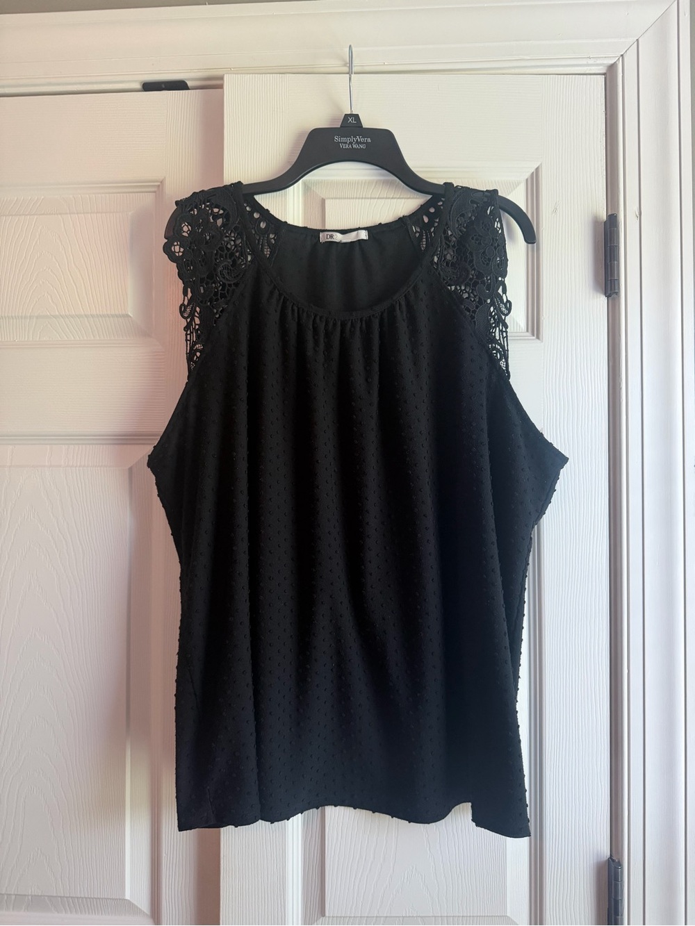 DR2 Black Lace Shoulder Tank Top